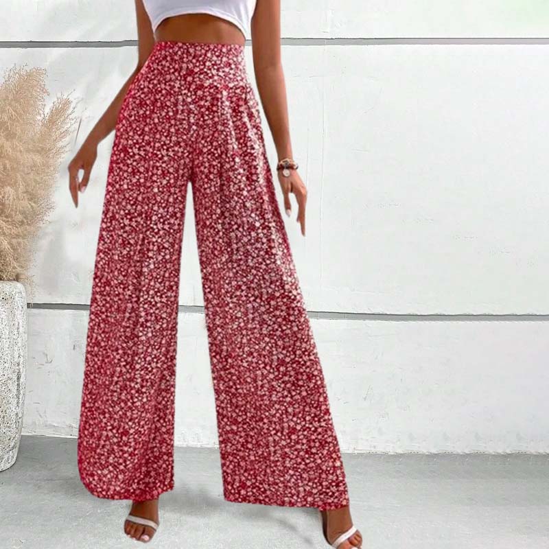 Pantalon À Fleurs Décontracté