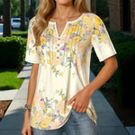 Blouse Élégante À Imprimé Floral