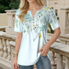 Blouse Décontractée À Imprimé Floral