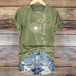 T-Shirt Vintage Imprimé Pissenlit