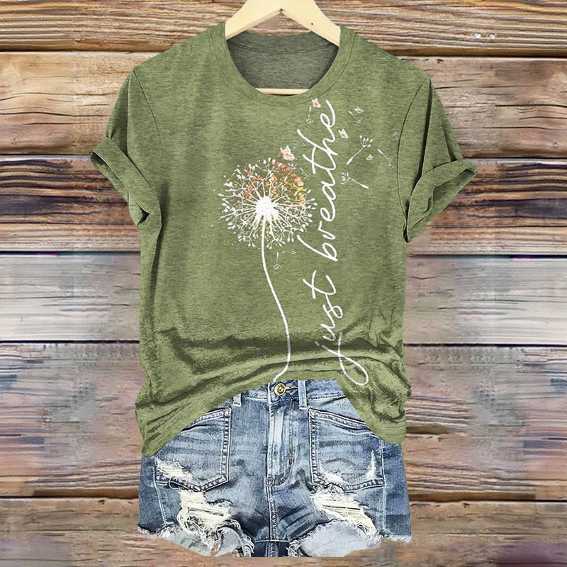 T-Shirt Vintage Imprimé Pissenlit