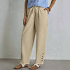 【Coton Et Lin】Pantalon Décontracté Confortable