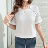 Blouse Décontractée De Couleur Unie
