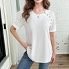 Blouse Décontractée De Couleur Unie