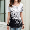 T-Shirt À Fleurs À Blocs De Couleurs