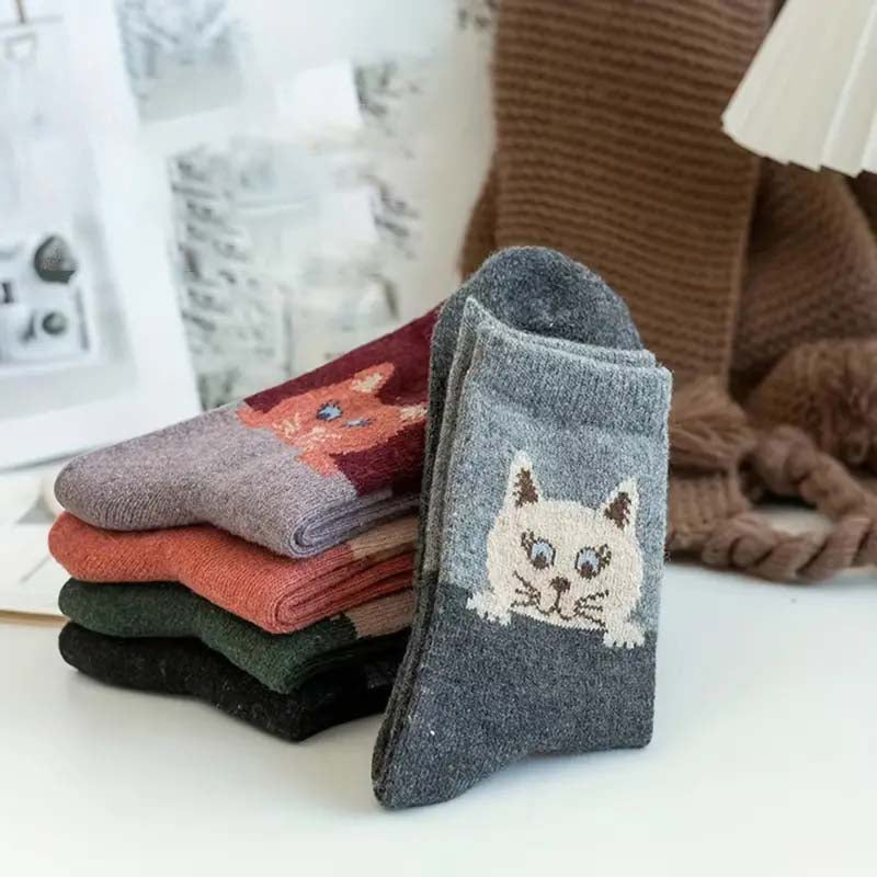 Pack De 5 Paires De Chaussettes Motif Chat