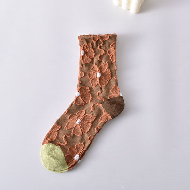 Chaussettes Fleuries Décontractées
