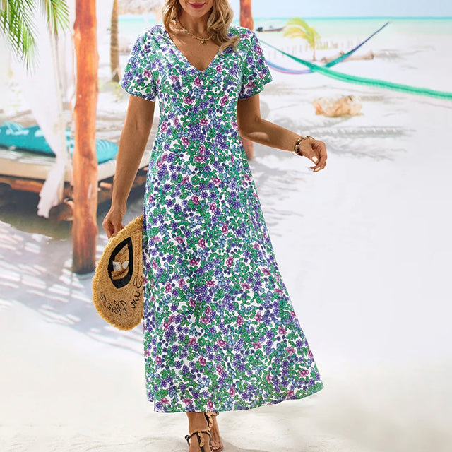 Robe Décontractée À Imprimé Floral