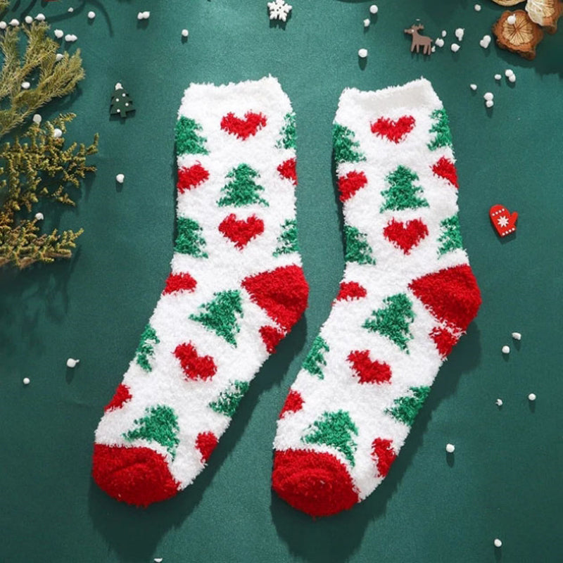 Chaussettes Chaudes En Peluche De Noël