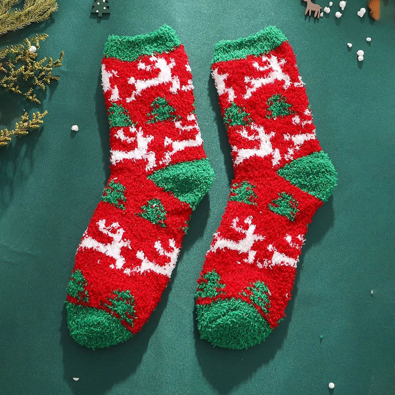 Chaussettes Chaudes En Peluche De Noël