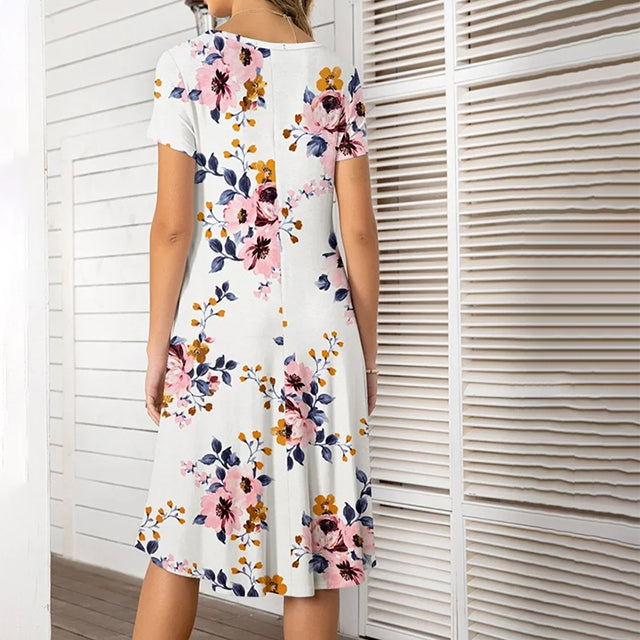 Robe Décontractée À Imprimé Floral