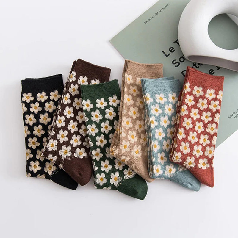 Chaussettes À Fleurs Vintage