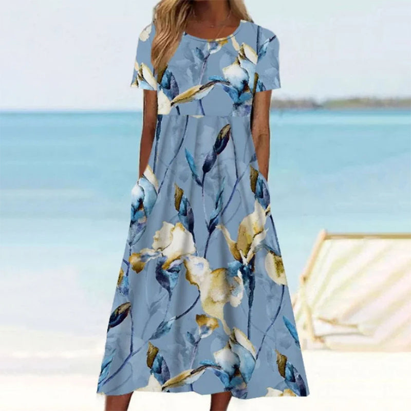 Robe Décontractée À Imprimé Floral