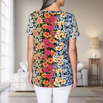 T-Shirt À Motif Floral Coloré