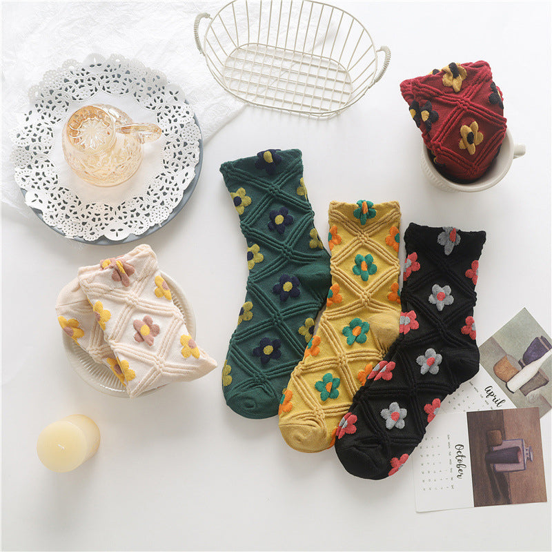 Chaussettes À Fleurs Vintage