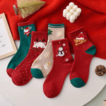 Lot De 5 Paires De Chaussettes De Noël