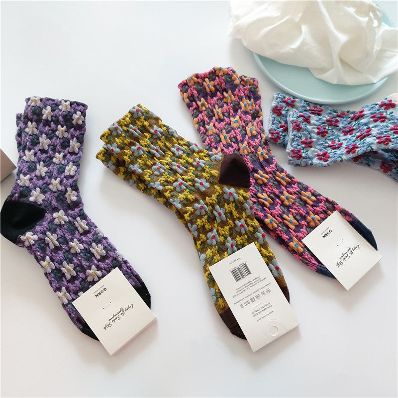 Chaussettes À Fleurs Vintage