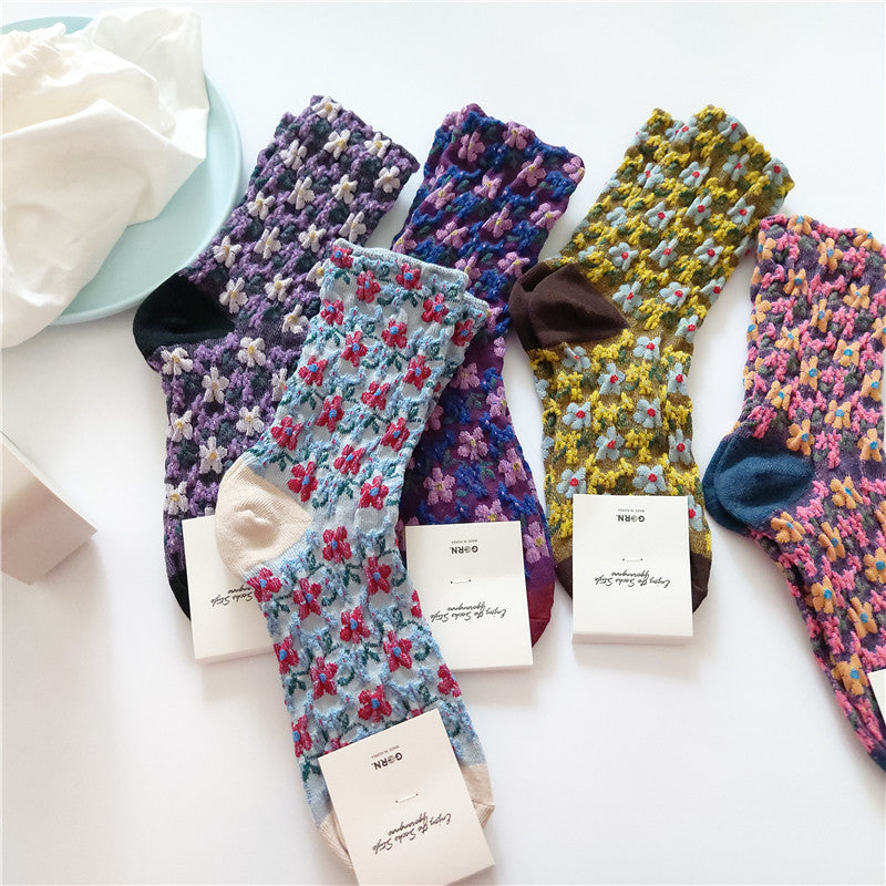 Chaussettes À Fleurs Vintage