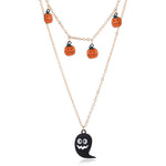 Collier Pendentif Citrouille D'Halloween