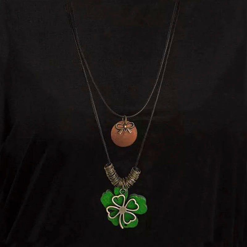 Collier À Pendentif Trèfle À Quatre Feuilles