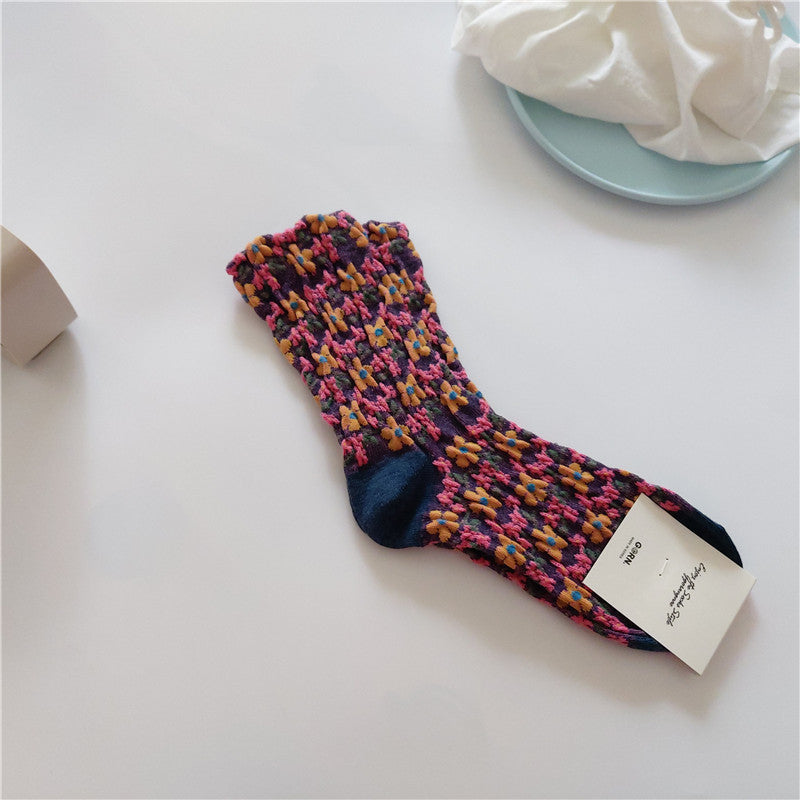 Chaussettes À Fleurs Vintage