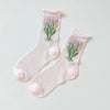 Chaussettes Respirantes En Jacquard Fleuri