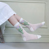 Chaussettes Respirantes En Jacquard Fleuri