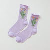 Chaussettes Respirantes En Jacquard Fleuri