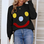 Pull En Tricot Décontracté Smiley