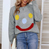 Pull En Tricot Décontracté Smiley