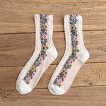 Chaussettes Fleuries Ethniques Vintage