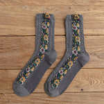 Chaussettes Fleuries Ethniques Vintage