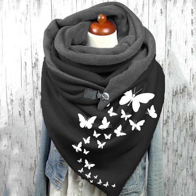 Foulard Chaude À Imprimé Papillon