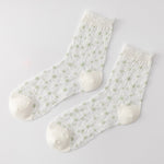 Chaussettes Respirantes En Jacquard Fleuri