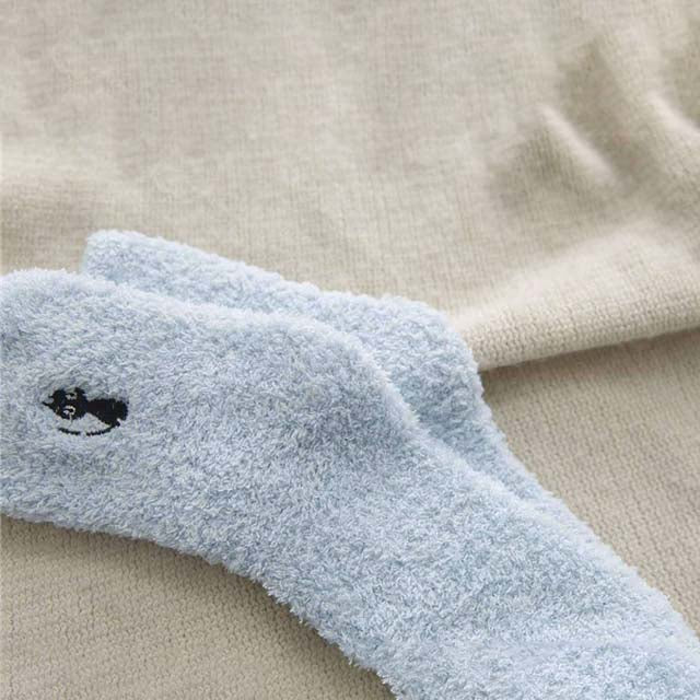 Chaussettes En Peluche Motif Chat