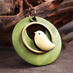 Collier Oiseau En Bois