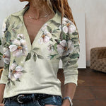 Blouse Décontractée À Imprimé Floral