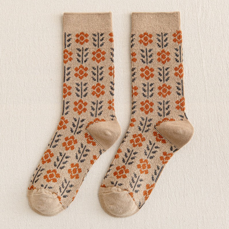 Chaussettes À Fleurs Vintage