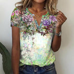 Blouse À Fleurs Décontractée