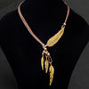 Collier Pendentif Plume Vintage