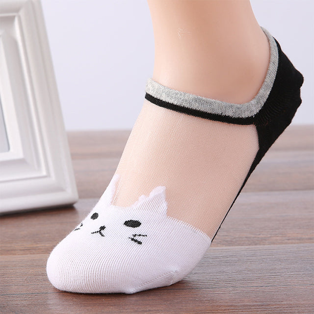 Chaussettes Respirantes Motif Chat