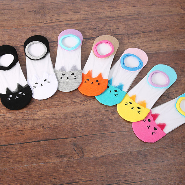 Chaussettes Respirantes Motif Chat