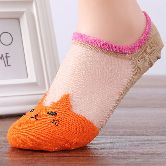 Chaussettes Respirantes Motif Chat