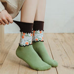 Chaussettes Fleuries Vintage