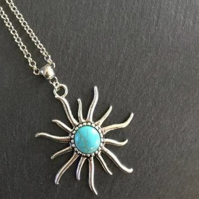 Collier Pendentif Soleil Bohême