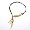 Collier Pendentif Plume Vintage