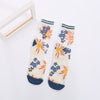 Chaussettes Respirantes En Jacquard Fleuri