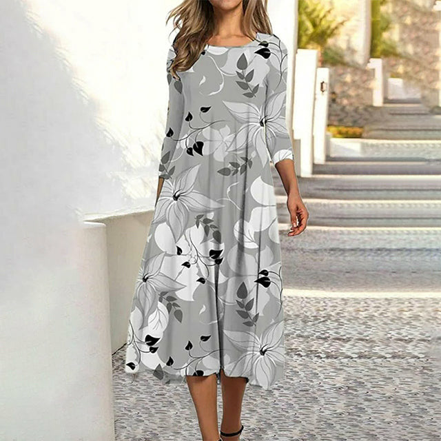 Robe Décontractée À Imprimé Floral