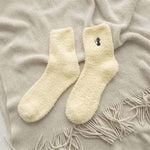 Chaussettes En Peluche Motif Chat