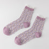 Chaussettes Respirantes En Jacquard Fleuri